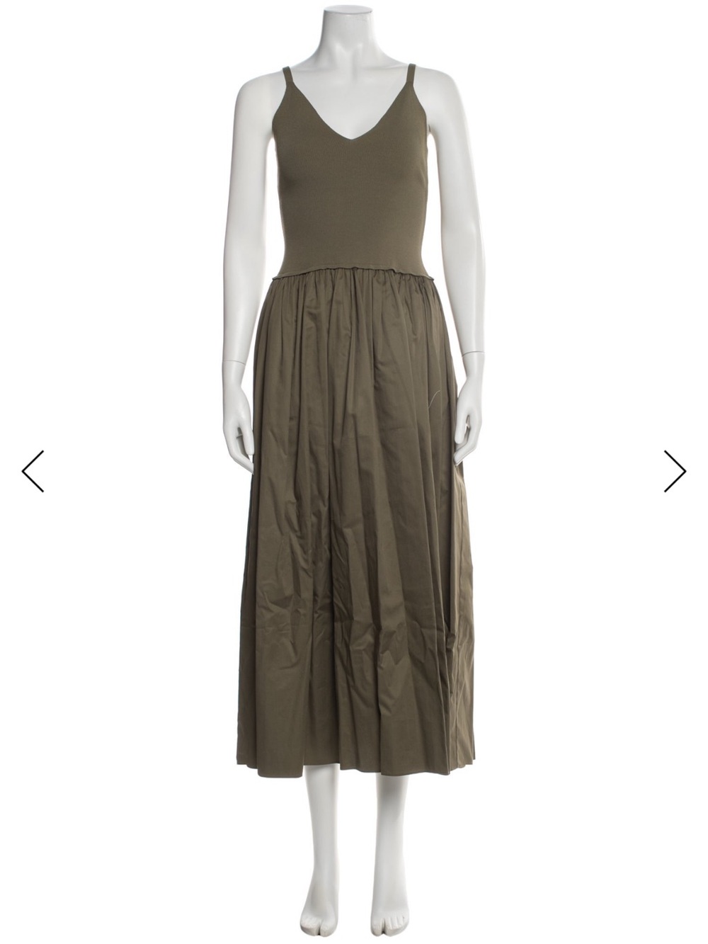La Ligne Olive Sleeveless V-Neck Maxi dress